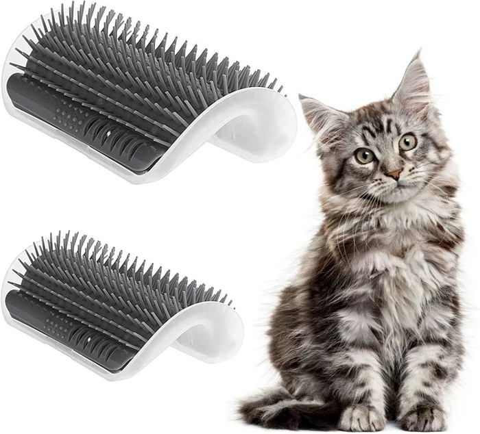 Comparer les prix de Griffoir dangle pour chat 2 brosses et peignes pour chat grande taille 154 mm x 85 mm PZCC