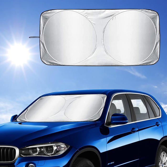 Pare-Soleil de Pare-Brise de Voiture Avant de Couverture PliableAnti UV Réfléchissant ProtecteurParasol Bloc Contre 150x70cm