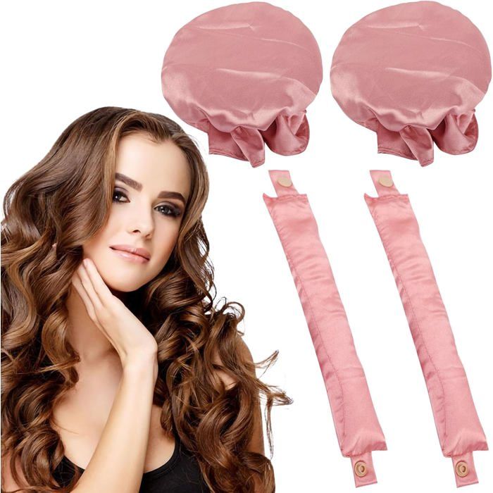 Lot De 6 Bigoudis Flexibles En Mousse Rose - Pour Cheveux épais Ou Fins (4x7cm)