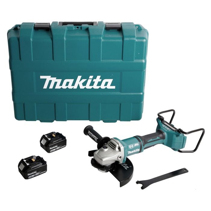 Makita DGA 900 MKX2 Meuleuse d'angle sans fil 36V 2x18V 230mm Brushless + 2x Batteries 4 0Ah + Écrou de serrage rapide ''Ezynut'' + Coffret sans chargeur - vue 2