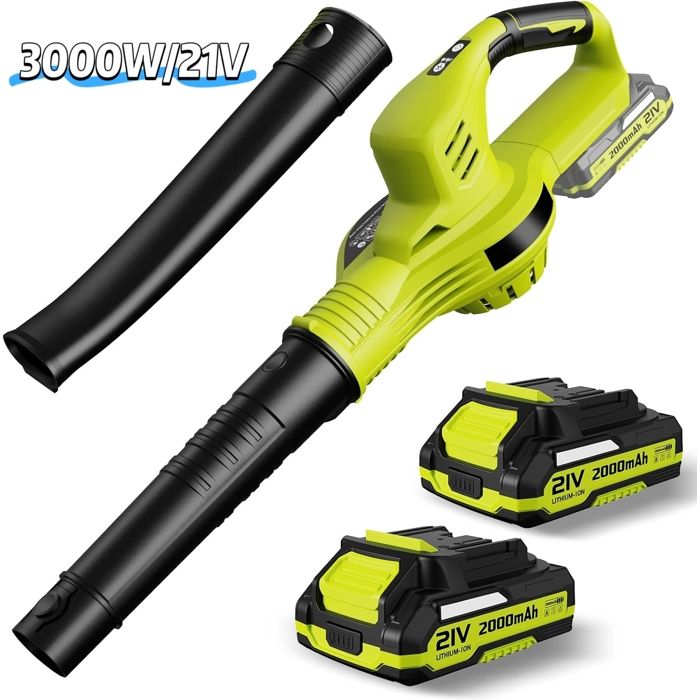Souffleur De Feuilles Sans Fil 21V - 2 Batteries 4,5Ah, 6 Vitesses, 360 Km/h, Tube Détachable, Pour Jardin - 4
