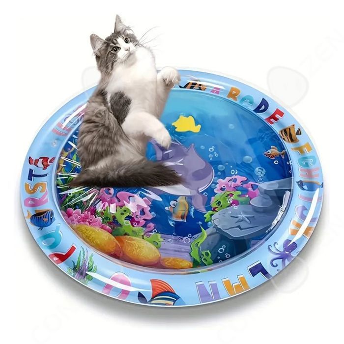 Comparer les prix de C Tapis deau pour chat 65cm tapis deau pvc épais fourni avec pompe air utilisable en toutes saisons tapis de jeu sensoriel deau