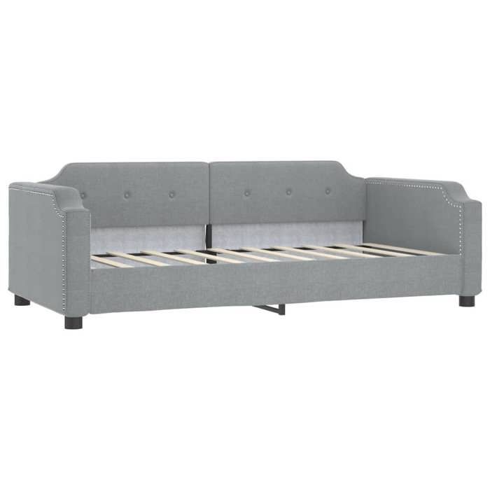 Lit simple Contemporain Banquette lit/Lit de repos sans matelas gris clair 90x200 cm tissu - 1 Place SP17299BED14950957