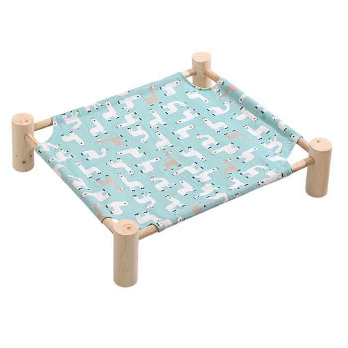 Meilleurs prix pour Panier et hamac pour chat - EINNENFFER - Lit surélevé en bois - Respirant - Intérieur/extérieur - 53x48x13cm