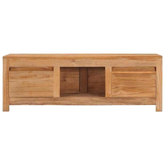 “RabaisMeuble TV/Armoire salon - Banc TV - KENNETH - 100x30x35 cm bois de teck massif Août950082