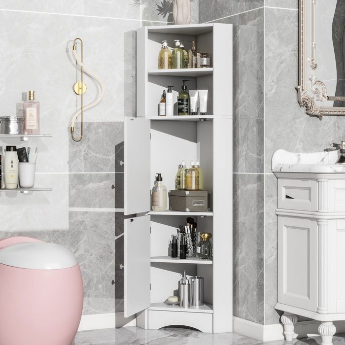 Armoire de salle de bain Design neuf de haute qualité meubles de salle de bain armoire dangle avec deux compartiments compartime