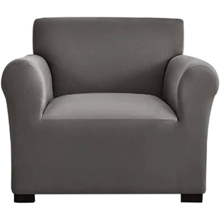 Housse de Canapé Extensible Housse Canapé 1/2/3 Places Protecteur Canapé avec Accoudoirs Housse de Fauteuil (1 Place Gris)