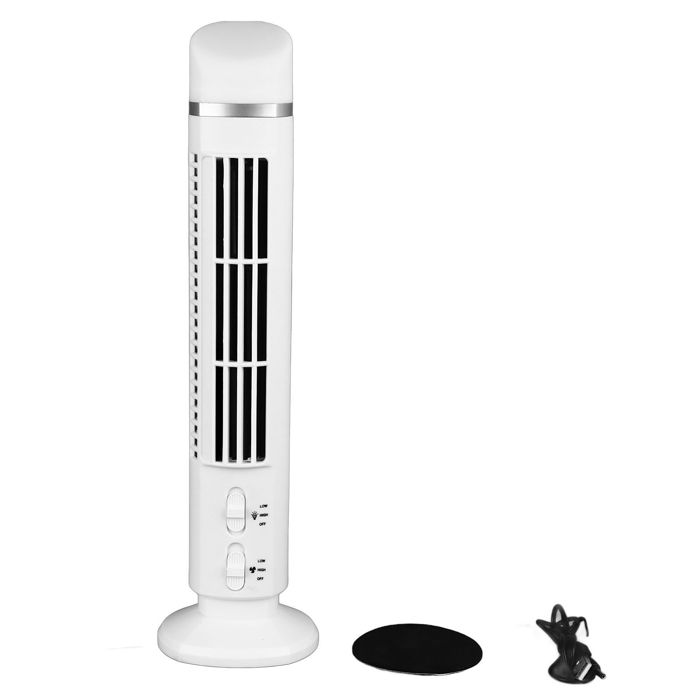 Bureau USB portatif de ventilateur de tour sans lame avec la lumière pour le bureau de chambre à coucher à la maison -SALALIS - Salalis