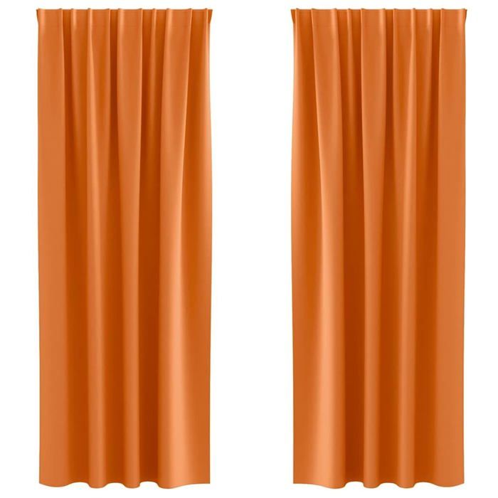 Rideaux occultants modernes - vidaXL - Orange vif - 260x140 cm - Occultation 80%-90% - Polyester
