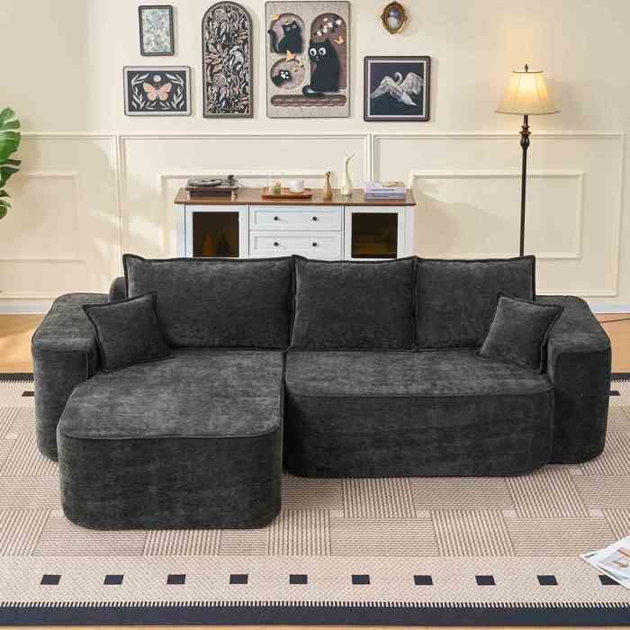 Canapé dangle en L - HIBA - Wolken-Sofa - 264 cm - Chaise longue - Sans montage