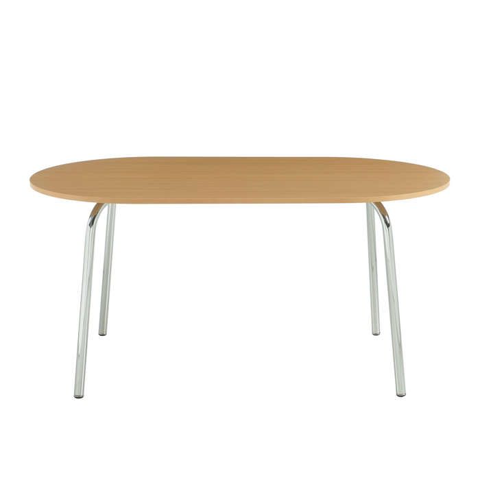 Ensemble repas table VASSI effet chêne et 4 chaises JACK tissu écru - Bois clair Ensemble repas table VASSI effet chêne et 4 chaises JACK tissu écru - Bois clair