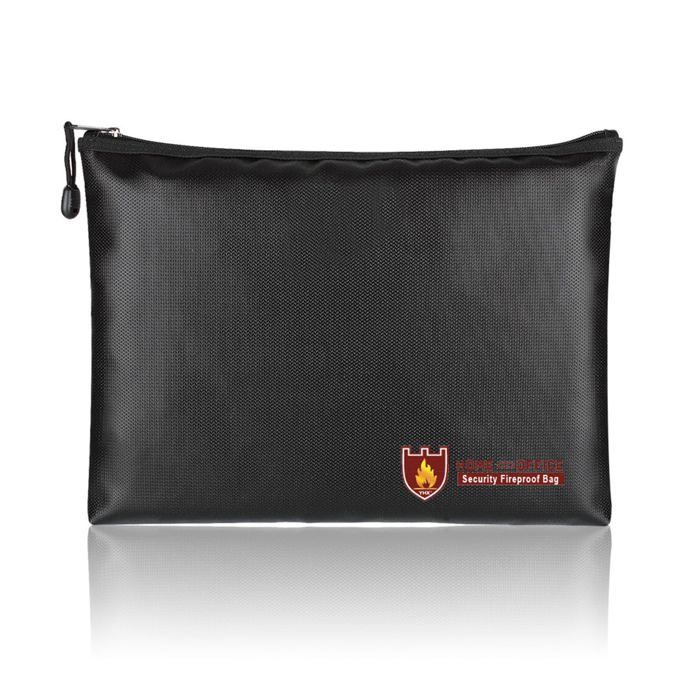 Sac ignifuge étanche 34x25 cm - Pochette anti-feu eau avec revêtement silicone documents A4 Dupcheliry