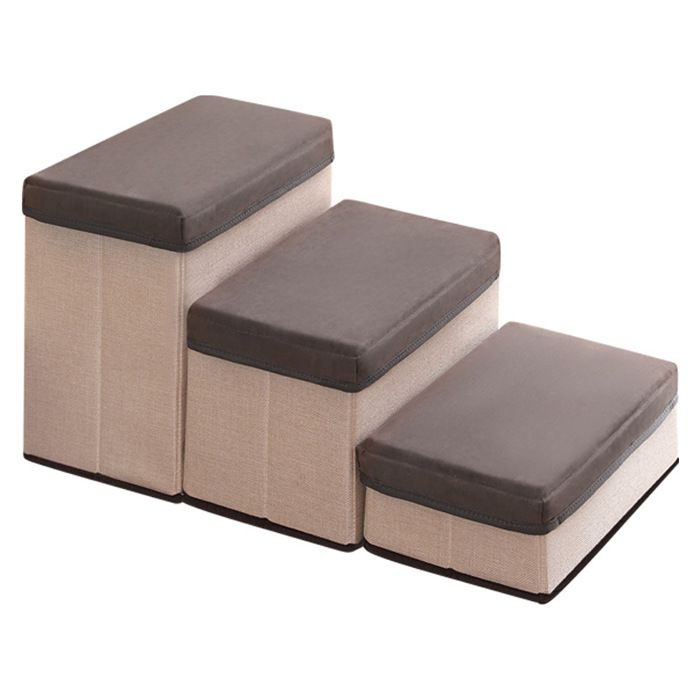 Gris Escalier pour animaux 3 marches pliable antidérapant épais portable pour chien ou chat aide à monter lit canapé
