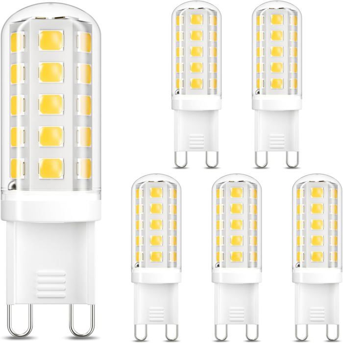 Ampoule LED G9 3W - Lot de 6 - Céramique Blanc Neutre 4000K - Économie dénergie 480lm - Salon Cuisine Bureau - 15 5x5 BLU-RAY FILM