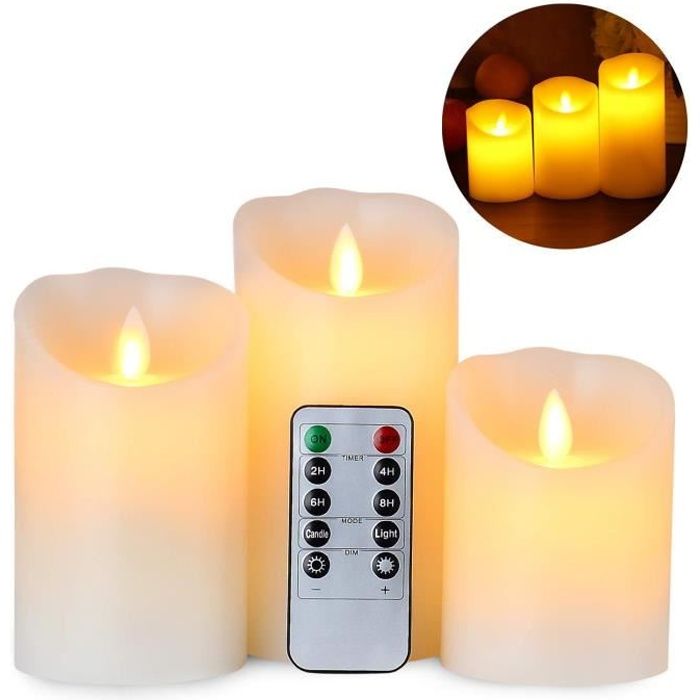 Party Noël pour Home Soirée MULEVIP Bougie LED 3 Types LED Sans Flamme Bougies,Bougies LED en Cire Véritable avec Minuterie Télécommande,Motif Creux Électronique Fausse Bougie Mariage Fêtes