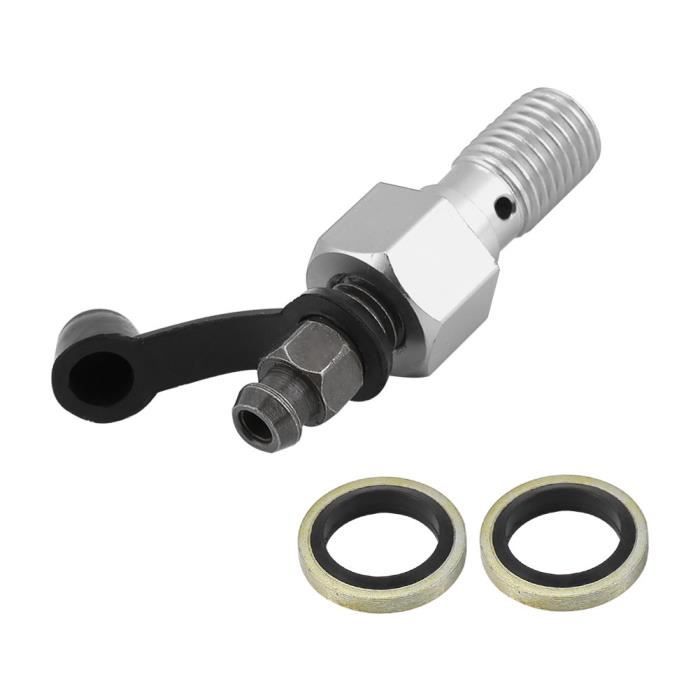 Lot De 2 Vis De Purge D'Air M5 X 0,8 Motoforti - Noires Pour Moto Yamaha Kawasaki Suzuki Honda