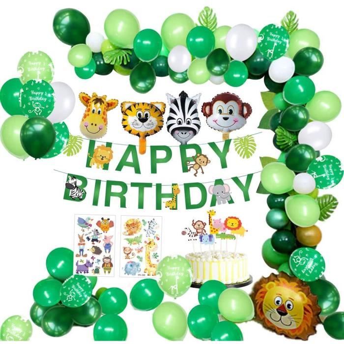 Fête Décoration Bunting Jungle Safari Anniversaire Bannière Fête Décoration Bunting Jungle Safari Anniversaire Bannière