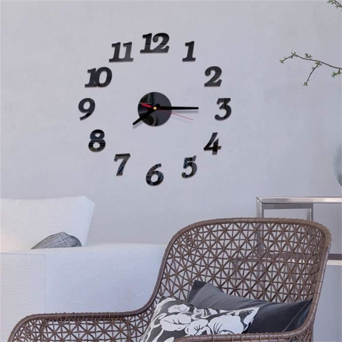 Horloge De Cuisine Design Cuillère-fourchette Timelike - 40x40 Cm Effet Miroir - Mouvement Silencieux Quartz