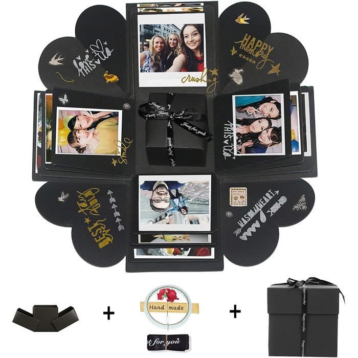 LEERMEIZI Boîte à Surprise,Boite Cadeau Creative,Boîte Surprise Explosion DIY Mémoire Box Album Photo Scrapbooking Gift Box, Coffret cadeau pour les amoureux, les amis et la famille
