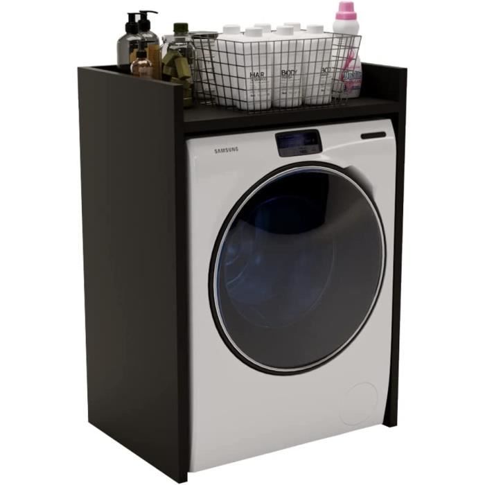 Étagère Buanderie 3 Niveaux Blanc - Support Machine à Laver Et Sèche-linge, Rangement Produits Lessive - 4
