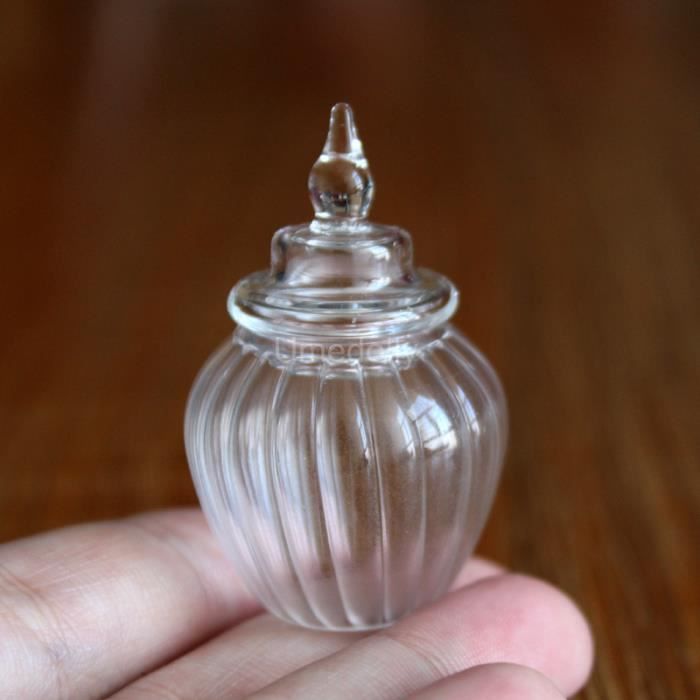 Dinette - cuisine,Bocal ?� Bonbons en Verre,??chelle 1-12,Miniature Classique,Jeu de Simulation 