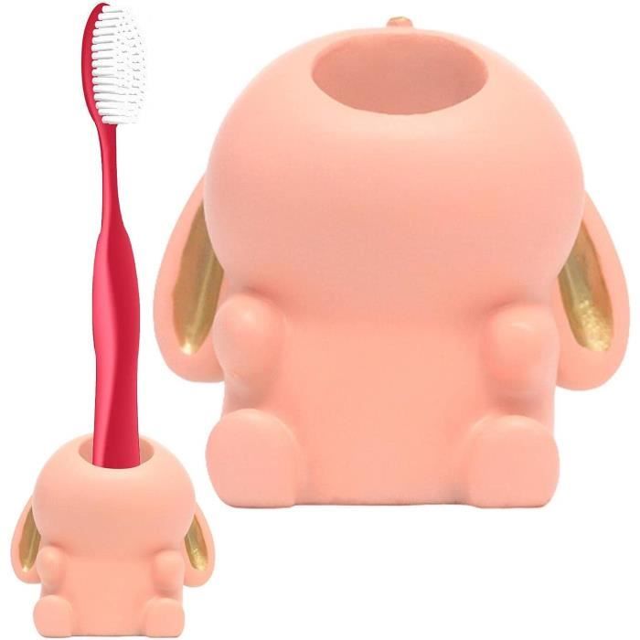 Porte-brosses à Dents Et Accessoires Salle De Bain – 2 Compartiments – Noir Mat – Bac Amovible – Design Moderne