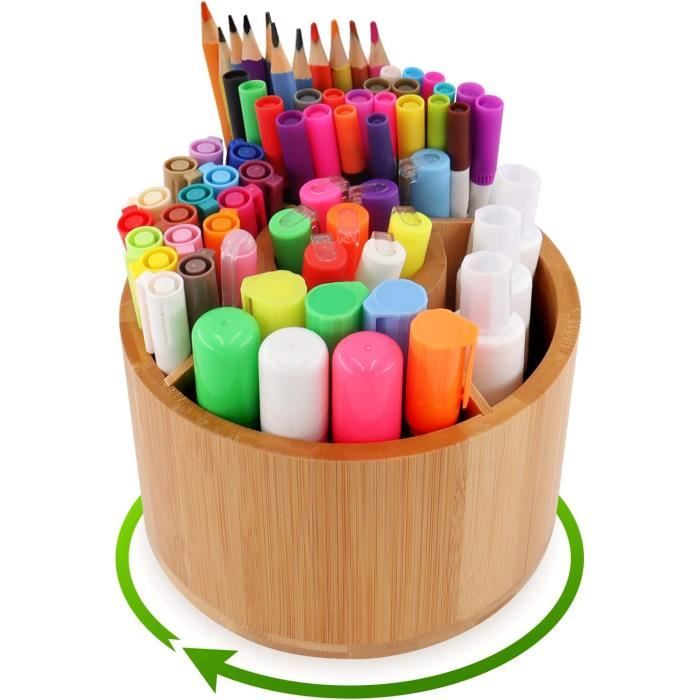Rotatif Pot A Crayon Pour Bureau, Pot À Crayon Enfant De Grande Capacité,  Porte-Crayons Original Pour Bureau, Salle De Classe[u392] - Cdiscount  Beaux-Arts et Loisirs créatifs