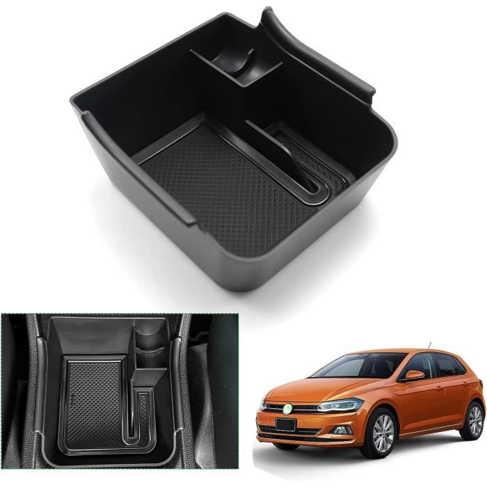 Boîte Rangement Accoudoir Renault Arkana 2021-2022 LFOTPP - Organisateur Console Centrale Avec Tapis Antidérapant Rouge