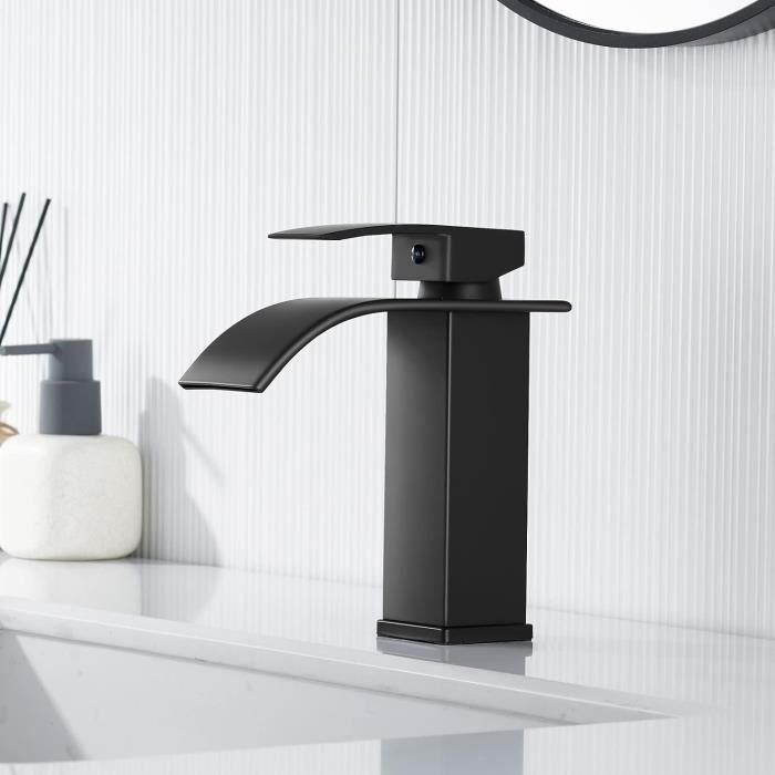 Mitigeur De Lavabo Noir VidaXL - Dimensions 13x10 Cm - Robinet Cuisine Ou Salle De Bain - Neuf