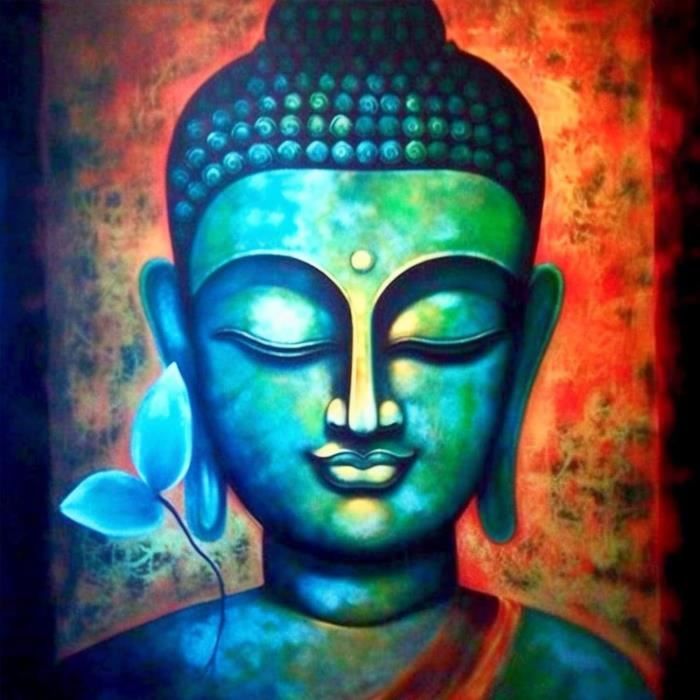 Kit Peinture Diamant 5D Bouddha 50x60cm – Broderie Diamant Religieuse Grande Taille Sans Cadre