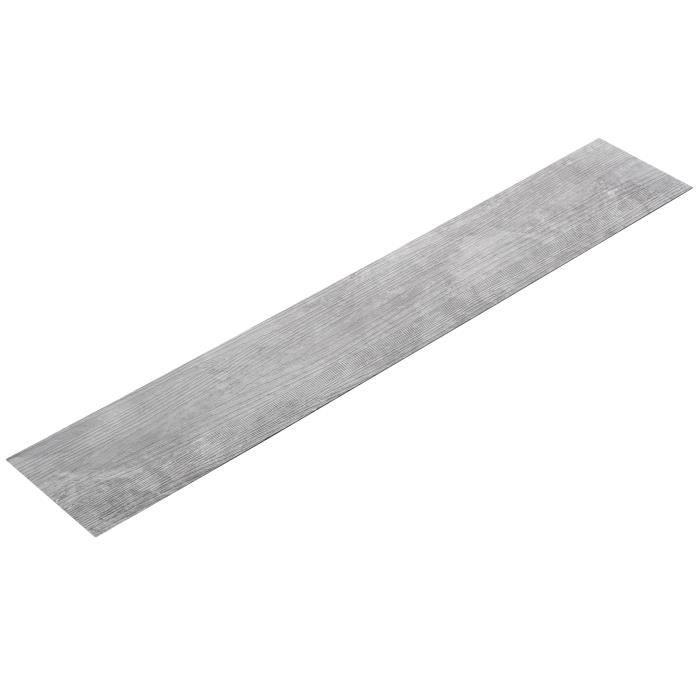 Revetement de sol adhesif valona PVC vinyle 7 pieces 0,975 m² gris chene gris ardoise
