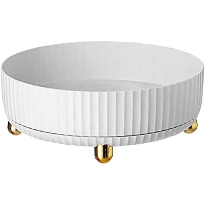 Carrousel Étagère Pivotante Armoire D'Angle - Ferrure Rotative 2 Niveaux Réglable - Rangement Cuisine