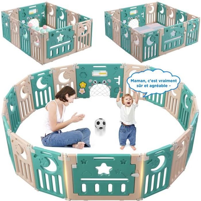 Parc Bebe En Plastique Ecologiques Barriere De Securite Avec 10 2 Panneaux Pour Enfant 10 Mois A 6 Ans Cdiscount Puericulture Eveil Bebe