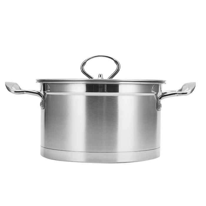 Meihe Pot A Soupe Binaural En Acier Inoxydable Pour Menage Pot A Lait Epaissi Avec Couvercle Achat Vente Pot Soldes Cdiscount