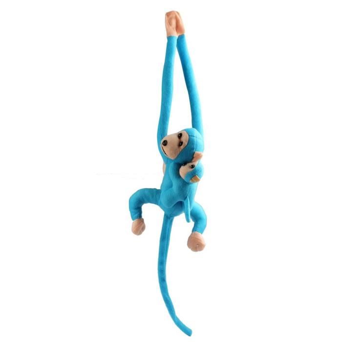 peluche singe bleu