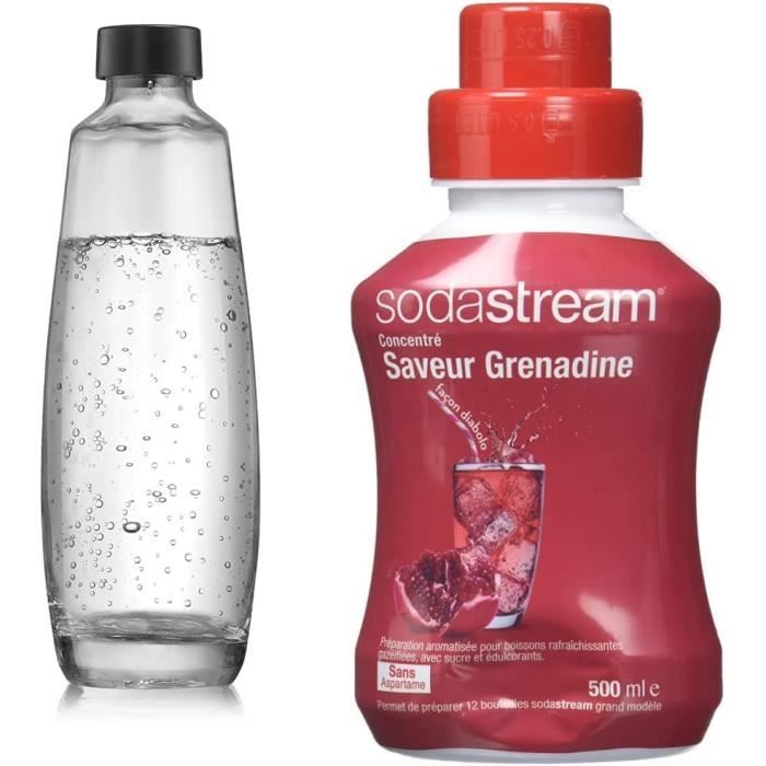 Sodastream Carafe en Verre pour Machine à Eau Pétillante Duo, Transparente, Bouteille en Verre