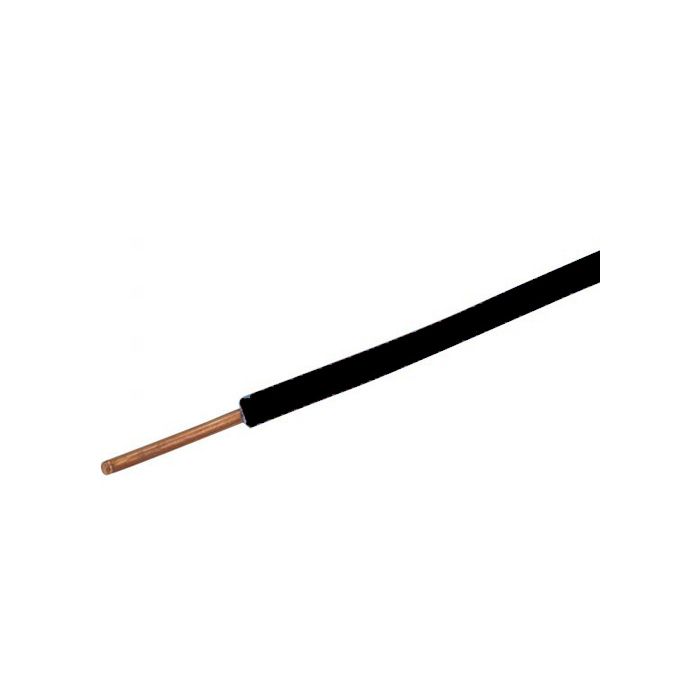 CONECTICPLUS Fil électrique H07VU cuivre rigide 1.5 mm_ 100 mètres noir ...