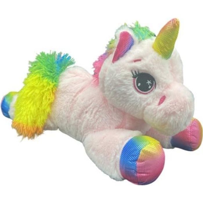 marque generique - Mignon Arc-en-ciel Licorne Cheval Peluche Peluches Pour  Enfants Fille Cadeau D'anniversaire Rose - Jeux éducatifs - Rue du Commerce