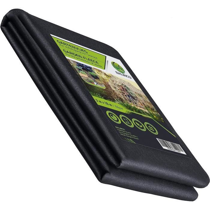 Toile Anti-mauvaises Herbes Professionnelle - 150 G/m² - 2 M X 10 M (20 M²) - Perméable à L'eau Et Air - Résistante Aux UV Et Déchirure