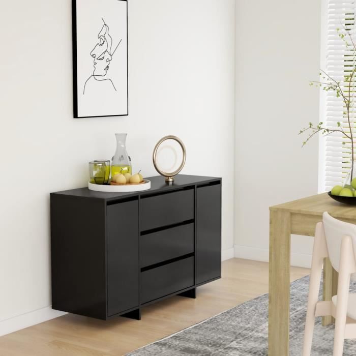Commode bahut MAG - Buffet BAS - Noir - Contemporain - Design