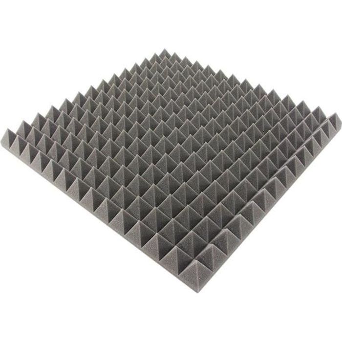 Mousse Alvéolée Autocollante Dibapur 100x50x5.5cm - Isolation Acoustique Anthracite