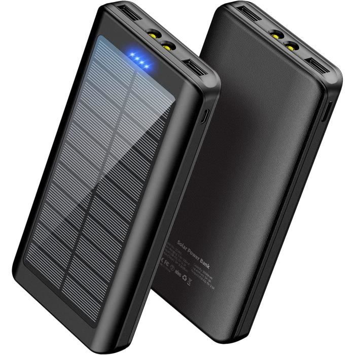 Solar Powerbank 30000Mah Externer Akku: Power Bank Mobiles Outdoor  Tragbares Ladegerät Mit 2 Usb Ports & Taschenlampen Handy [H1076] -  Cdiscount Téléphonie
