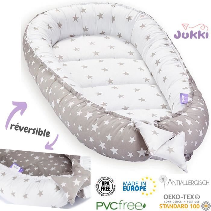 Jukki Reducteur De Lit Bebe Cocon De Sommeil Pour Nouveau Ne Nourrisson Baby Nest Coussin De Voyage Portable Etoiles Grises Cdiscount Puericulture Eveil Bebe