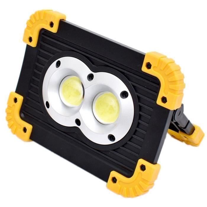 DEL Batterie de 10w-150w Lampe/Torche travail Lampe Projecteur Puissant COB jaune
