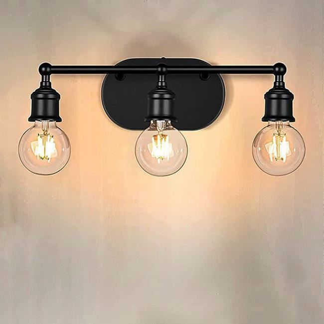 Lot de 3 Applique Murale Interieur Lampe Murale Industrielle fer Appliques Wall E27 Decoration Murale Rétro pour Salon