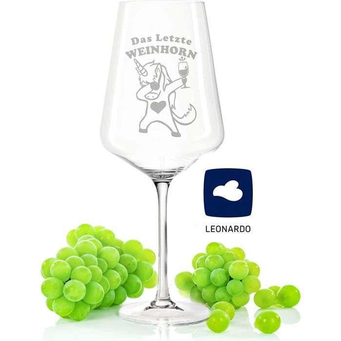 12 VERRES A VIN ROUGE DE LEONARDO 51 cl AVEC GRAVURES