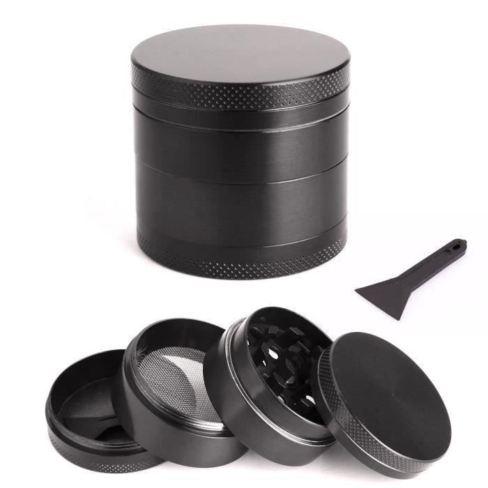 Couleur Carbone 40mm Moulin a épice Moulin a Herbe Grinder Broyeur 4 Parties