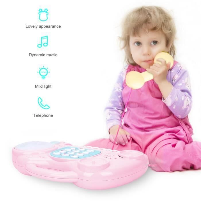 Ss 33 Bebe Telephone Telephone Telephone Enfant Musique Legere Tambour Musical Jouet Educatif Rose Pel Cdiscount Jeux Jouets