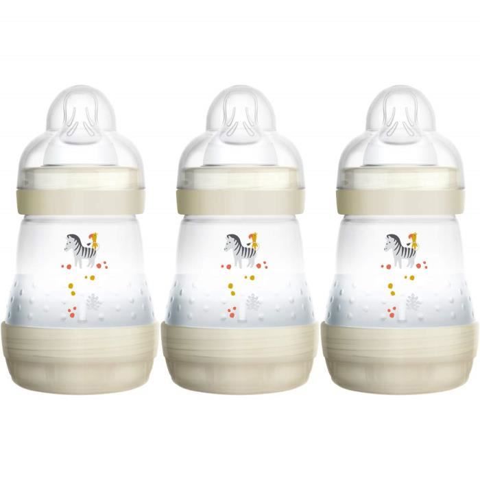 MAM Easy Start auto de stérilisation Anti-colique Bouteille 260 ml Gris Pack de 2