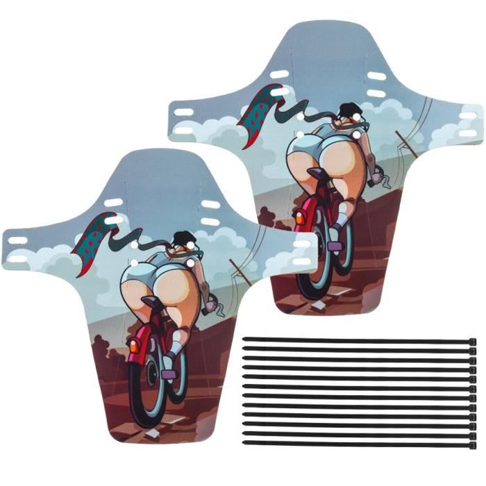 Lot De 4 Garde-boue Universels VTT/vélo (2 Avant + 2 Arrière) - Plastique Noir, Longueur 26.5 Cm